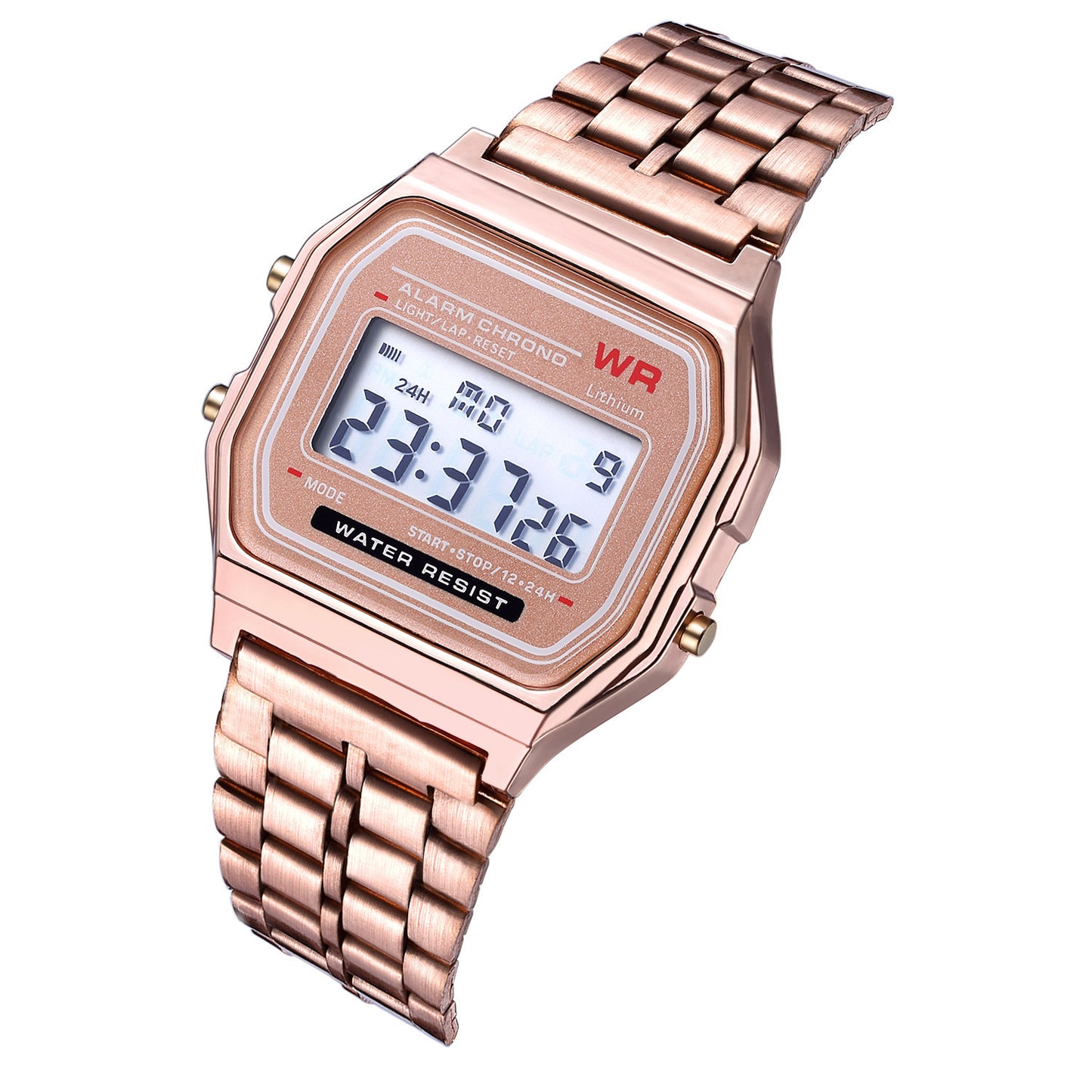 WR F91W Electronic Watch with Steel Band