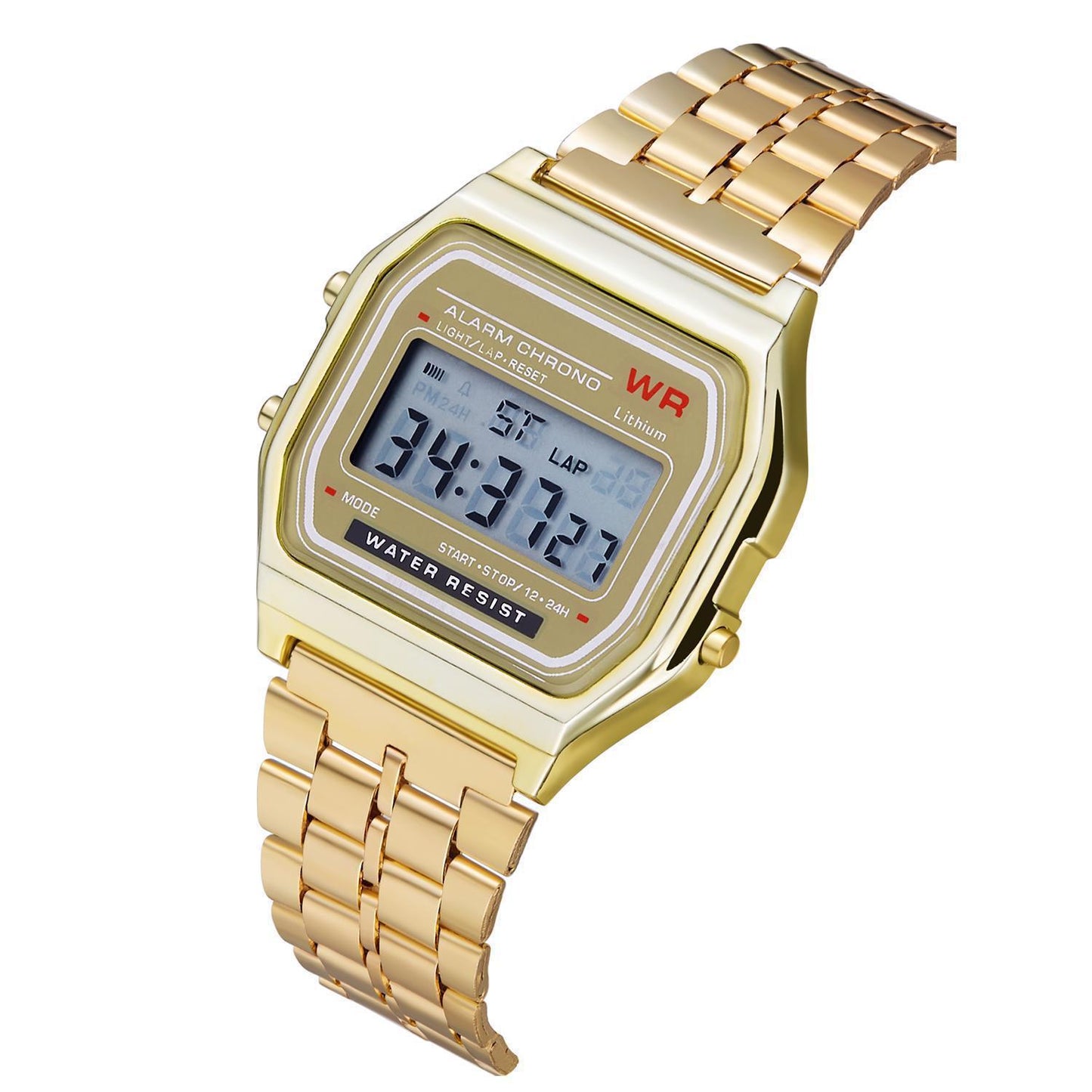 WR F91W Electronic Watch with Steel Band