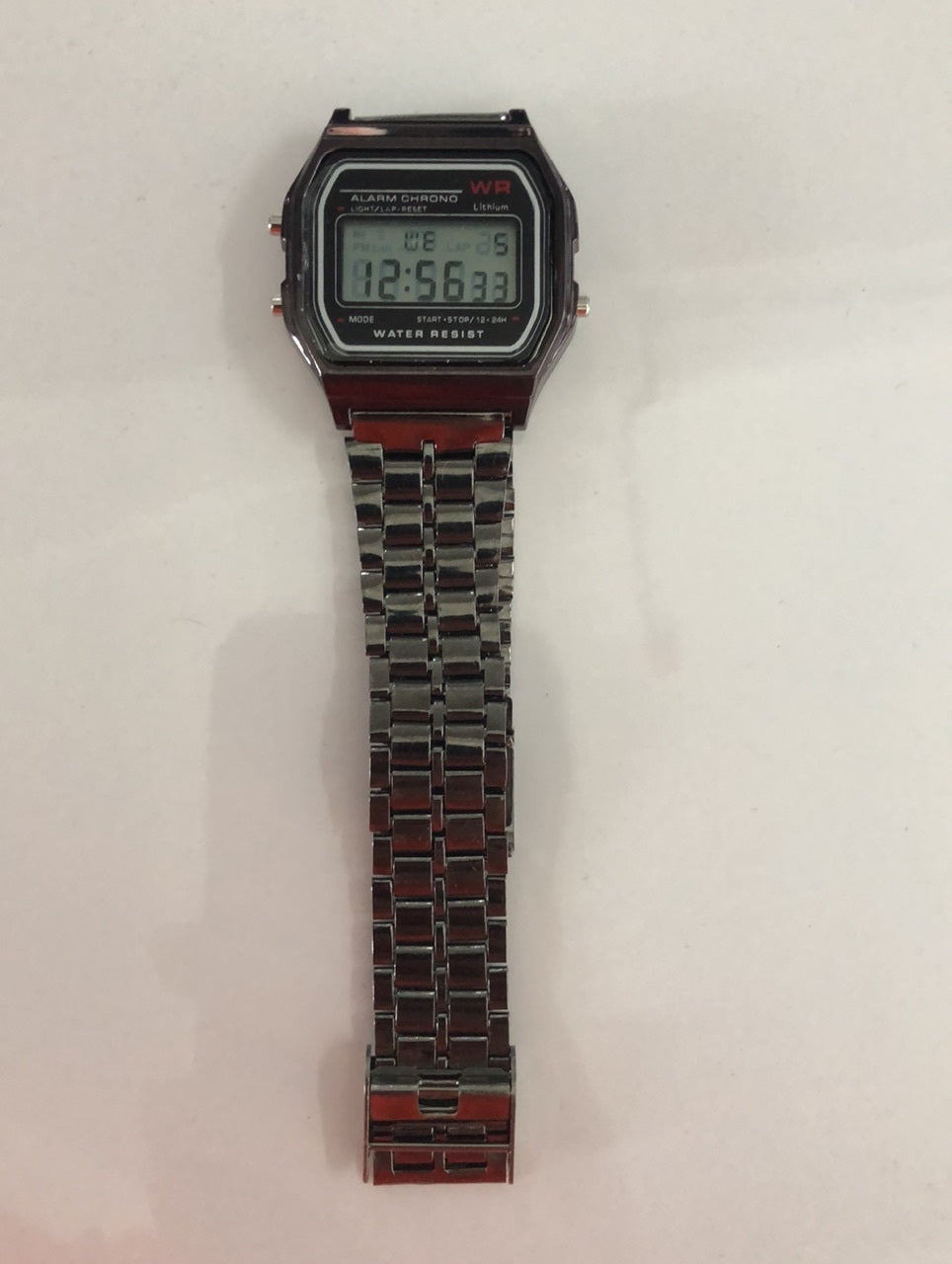 WR F91W Electronic Watch with Steel Band